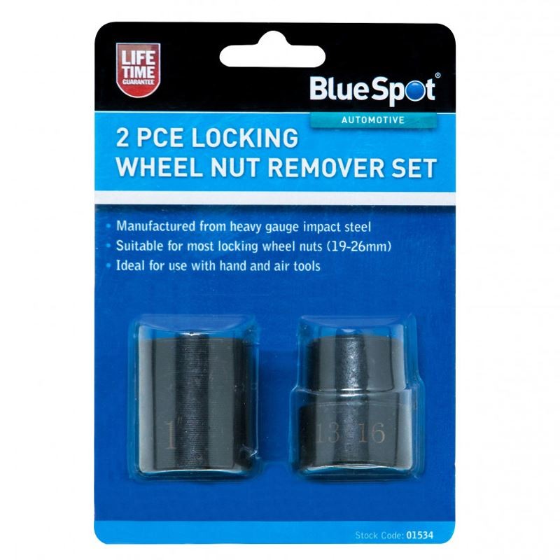 2 PIECE LOCKING WHEEL NUT REMOVER LIFETIME WARRANTY