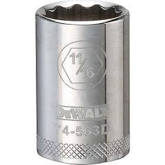 DEWALT 12-point, 3/8 and 1/2 in drive, standard and deep sockets