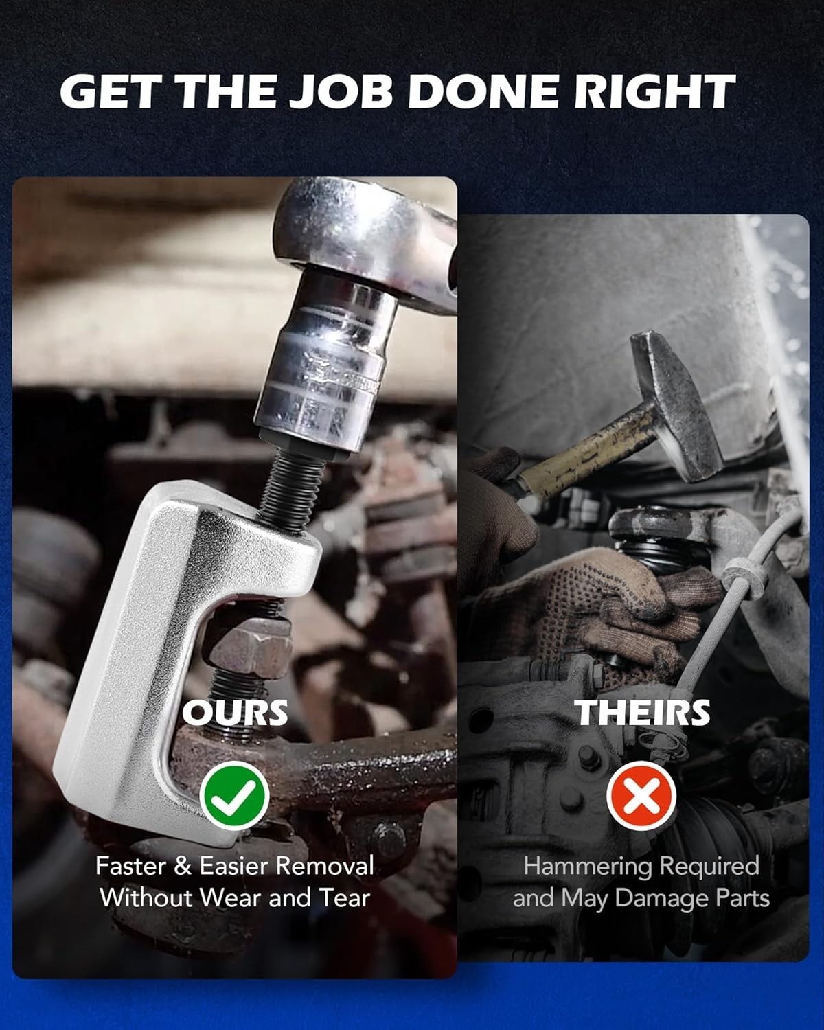Professional Quality Pitman Arm and Tie Rod Puller Set for Vehicle Maintenance