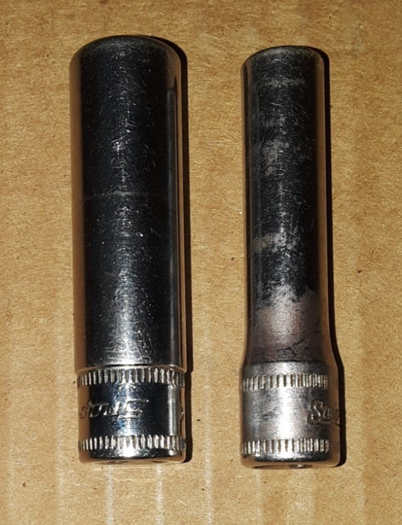 8 SnapOn Sockets 3/8 Impact 10, 15 1/4″D Chrome 7,10,11/32,3/8 & 3/8″D 9/16 3/4