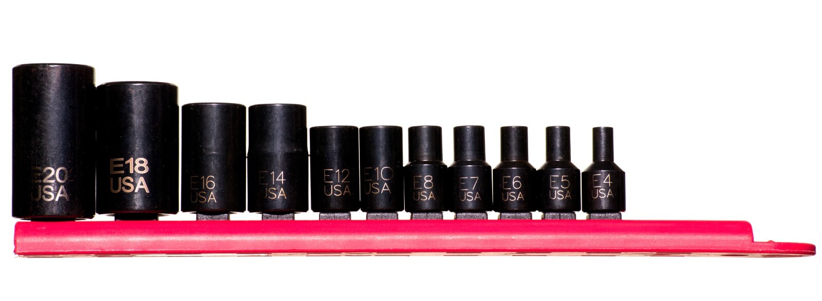 CTA 9640- 11 Piece External Torx Socket Set w/ Storage Rail E4-E20 – Made in USA