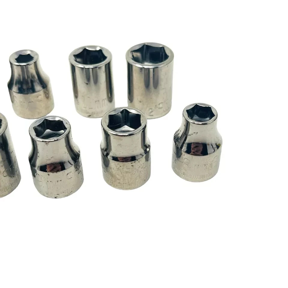 17 Pcs Craftsman 9mm 12mm 13mm 16mm 10mm 11mm 14mm 8mm, Socket Set, Made in USA