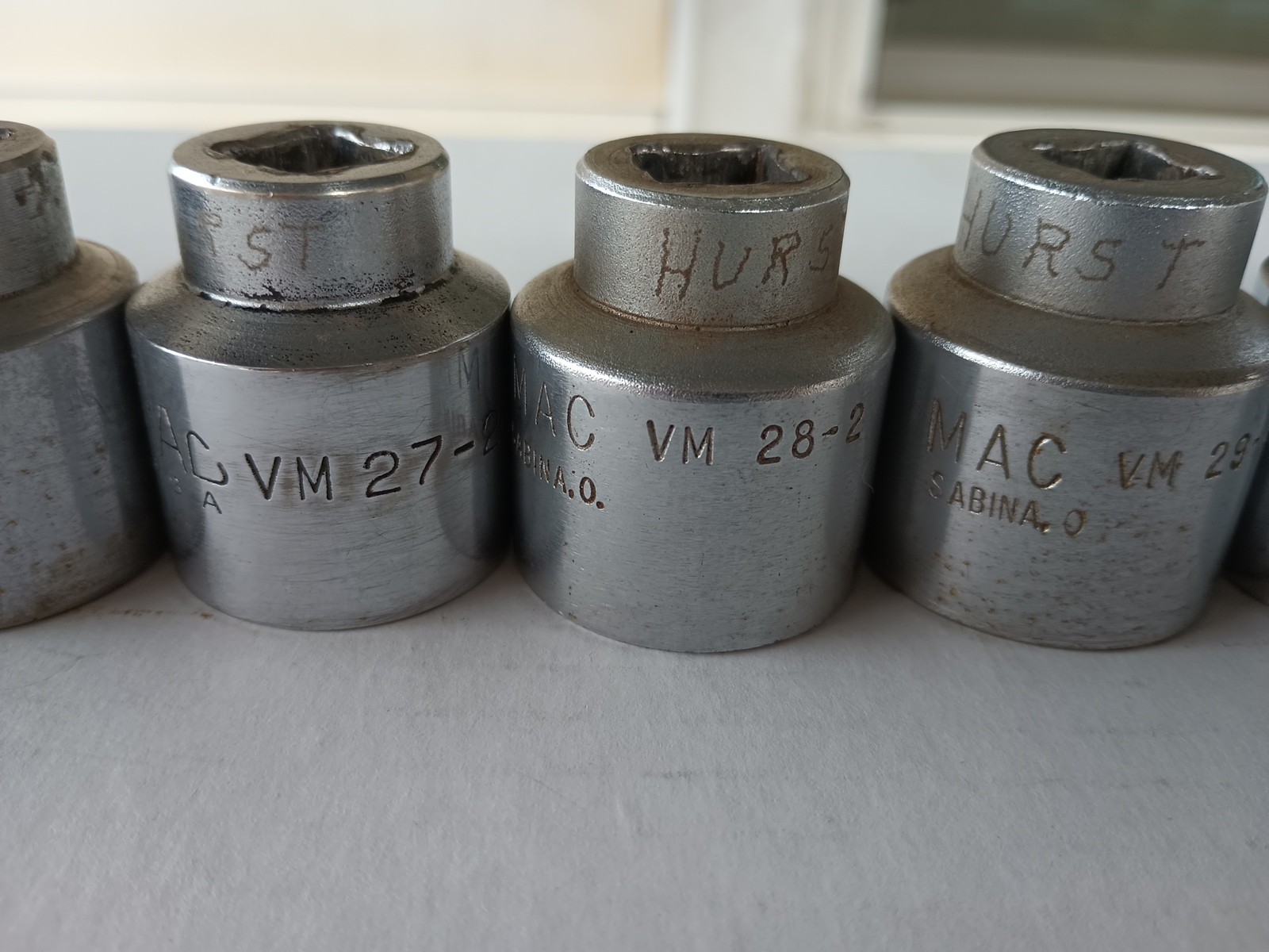 8 Mac Tools 1/2″ Drive Large Metric Shallow Sockets 25mm – 32mm + 24MM Bonus