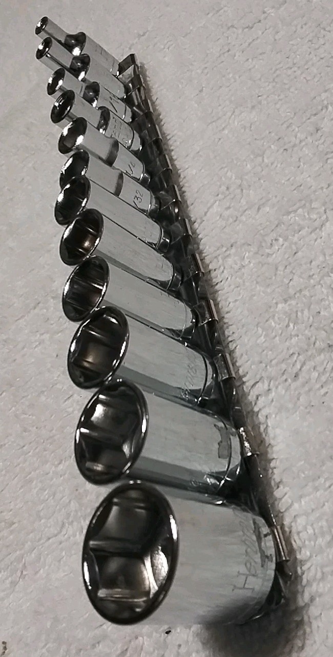 HERBRAND 12PC 1/4″ DRIVE SOCKET SET 6PT SAE USA 🇺🇸