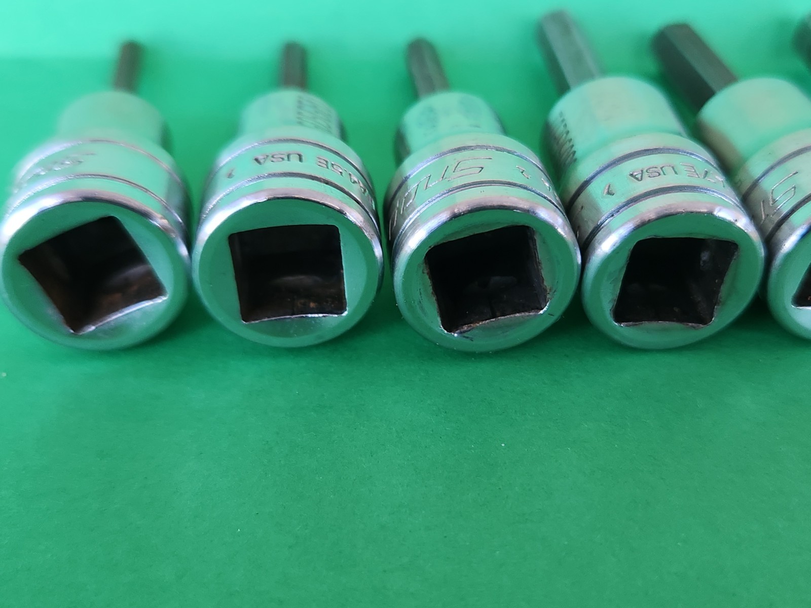 Snap On 6 Pc 3/8” Drive SAE Hex Socket Drivers 1/8” – 5/16” 208EFAY (missing 2)