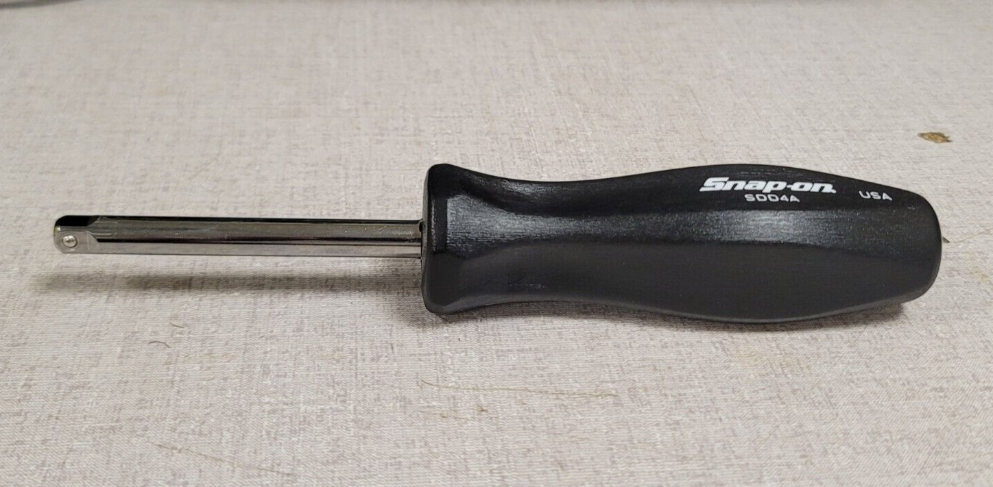 Snap-On 1/4″ drive Nut Driver Spanner 7-1/4″ Black Hard Handle Standard Shank