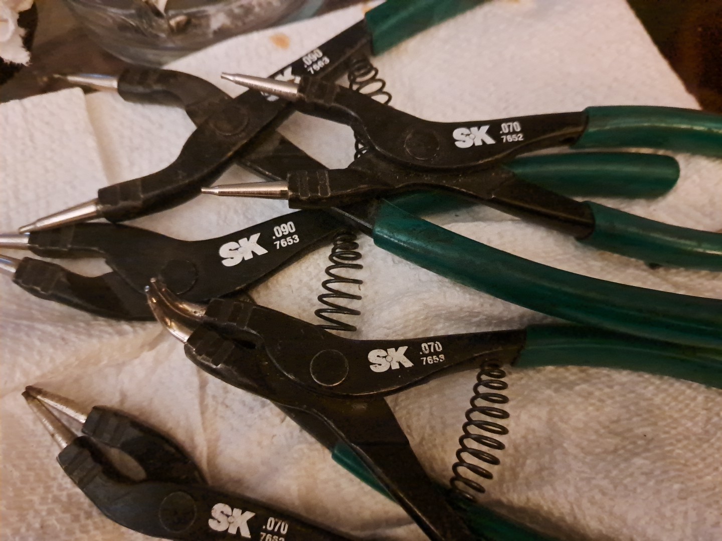 Title: Vintage SK Tools USA Heavy-Duty Snap Ring Pliers Set – 5 Pc Forged…