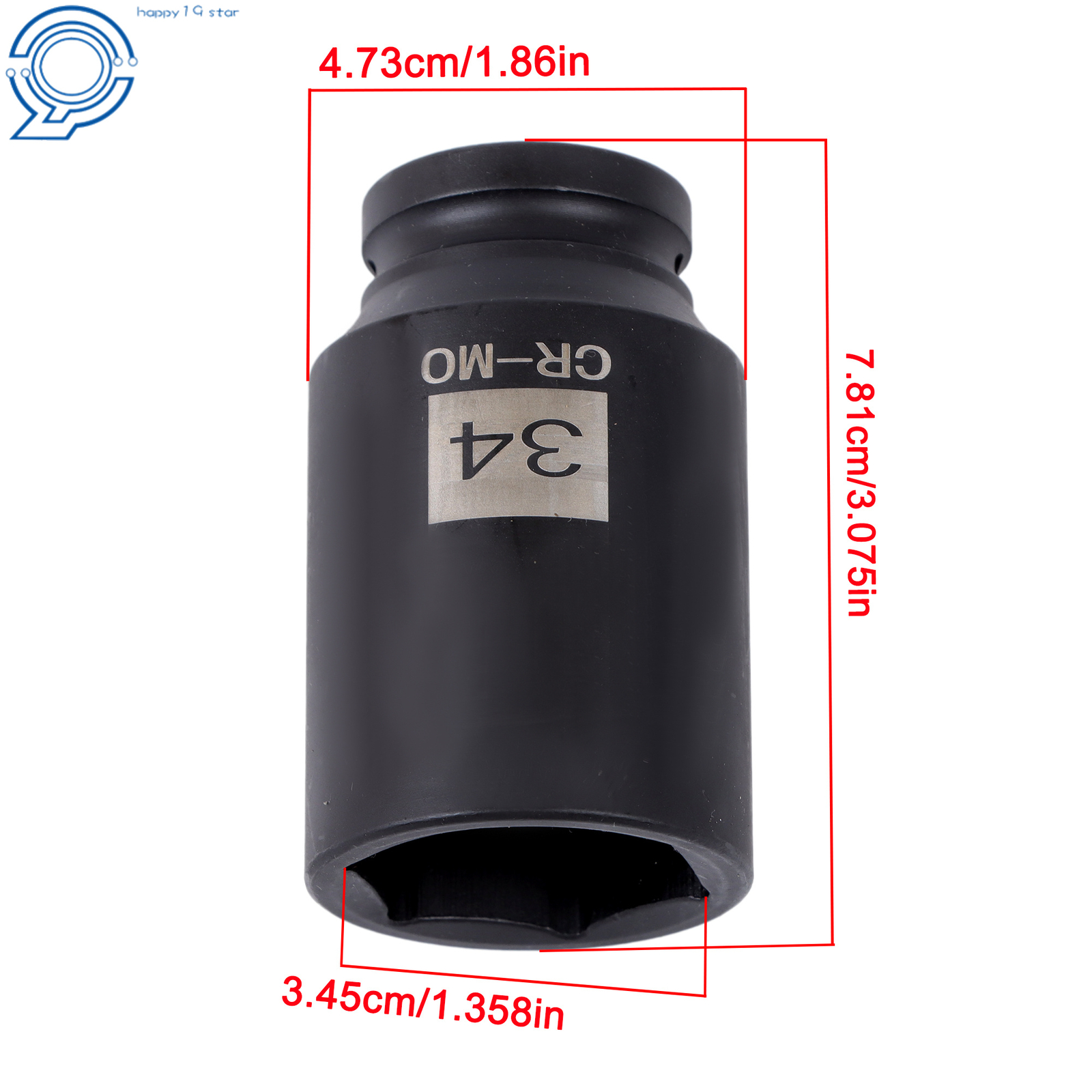 4Pcs 1/2″ Drive Spindle Axle Nut Socket Set 12 Point 30mm 32mm 34mm 36mm