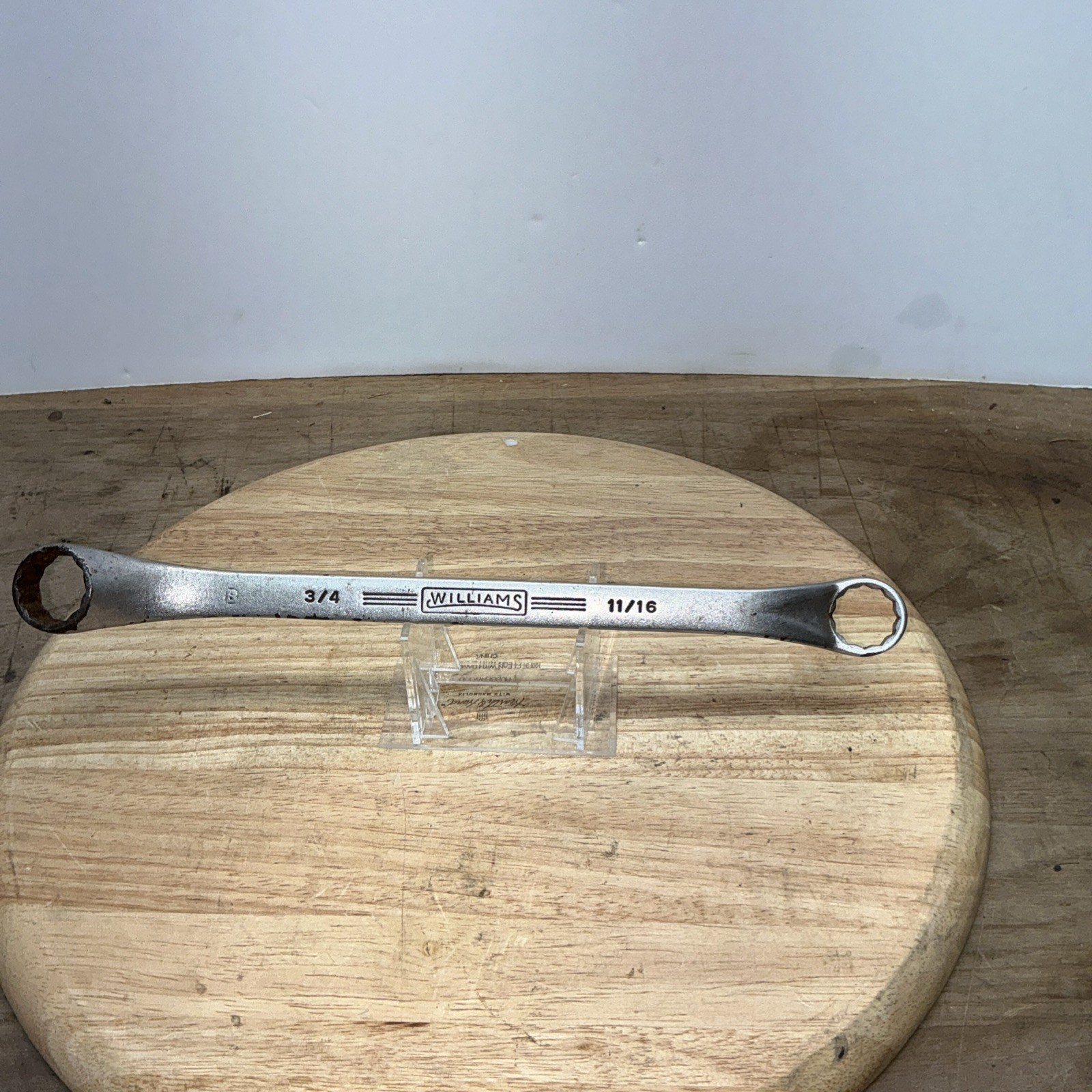 WILLIAMS OFFSET DOUBLE BOX END SUPERRENCH 11/16″ X 3/4” 8029B MADE IN USA(D)