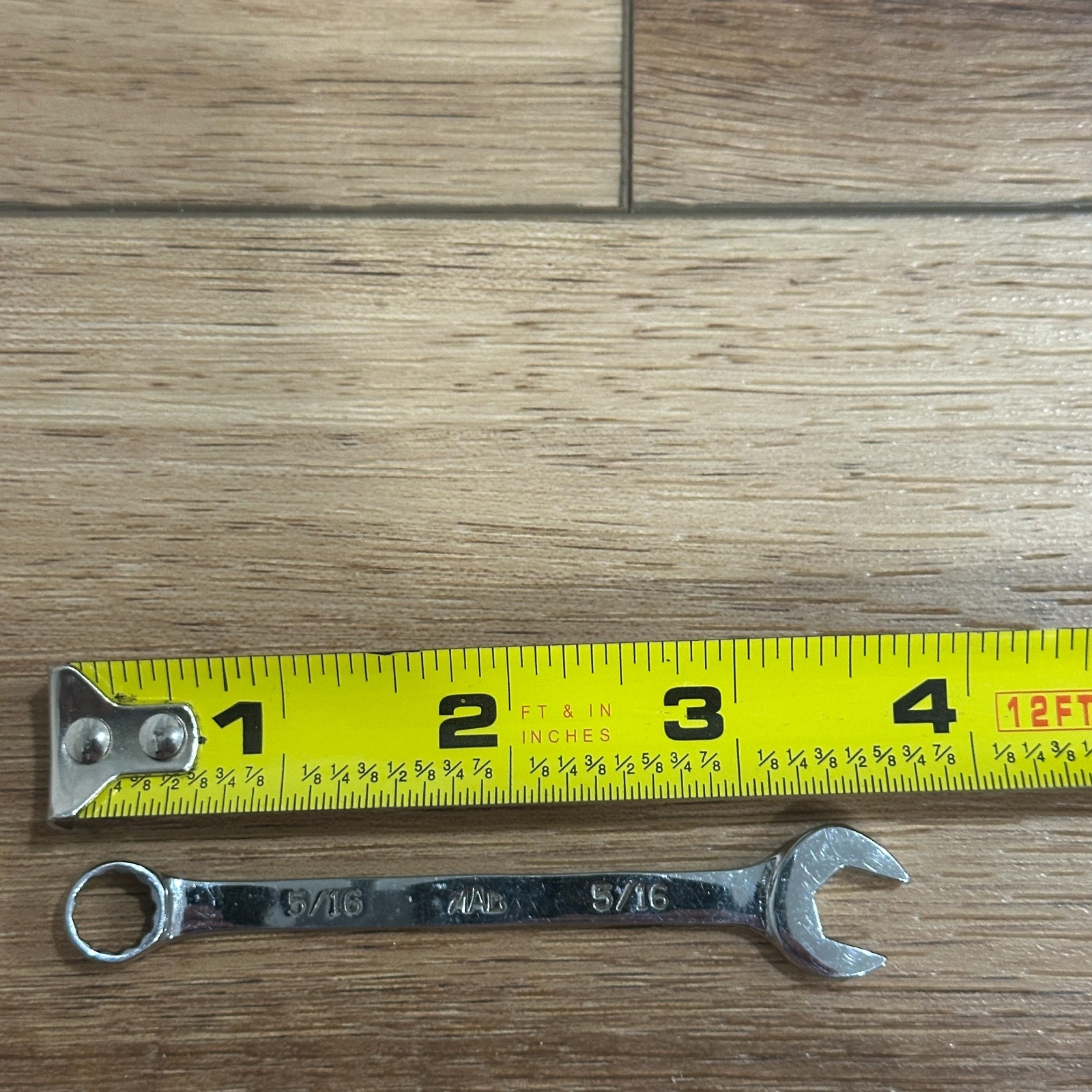 Mac Tools 5/16″ 12PT SAE Short Chrome Combination Wrench USA CW10R Full Polish