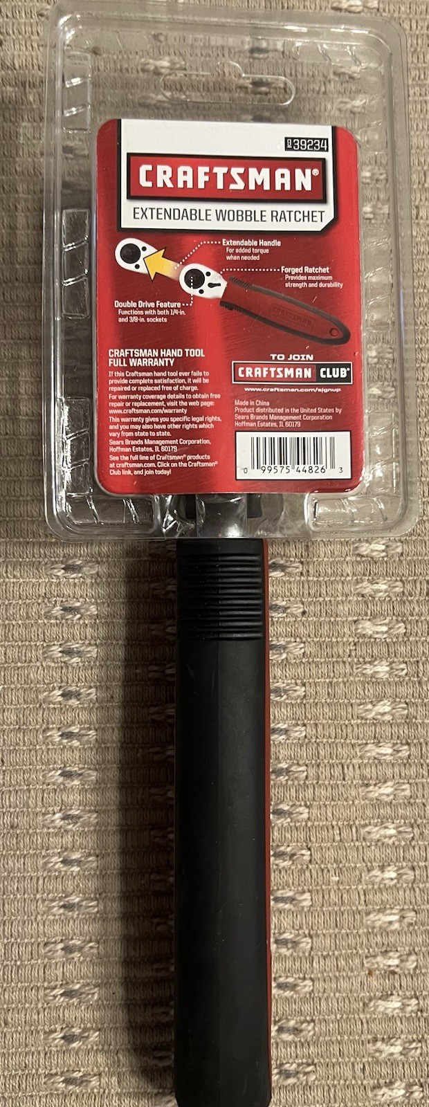 RARE CRAFTSMAN Extendable WOBBLE Ratchet Model No. 39234 New In Packaging