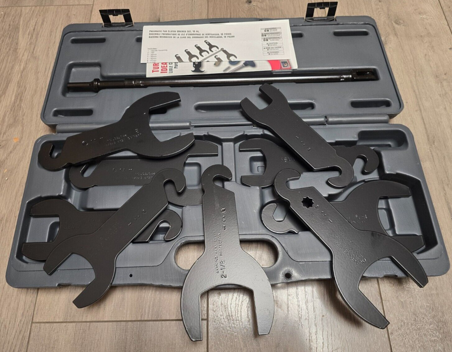 Lisle Tools 10pc Pneumatic Fan Clutch Wrench Set w/Case #43350