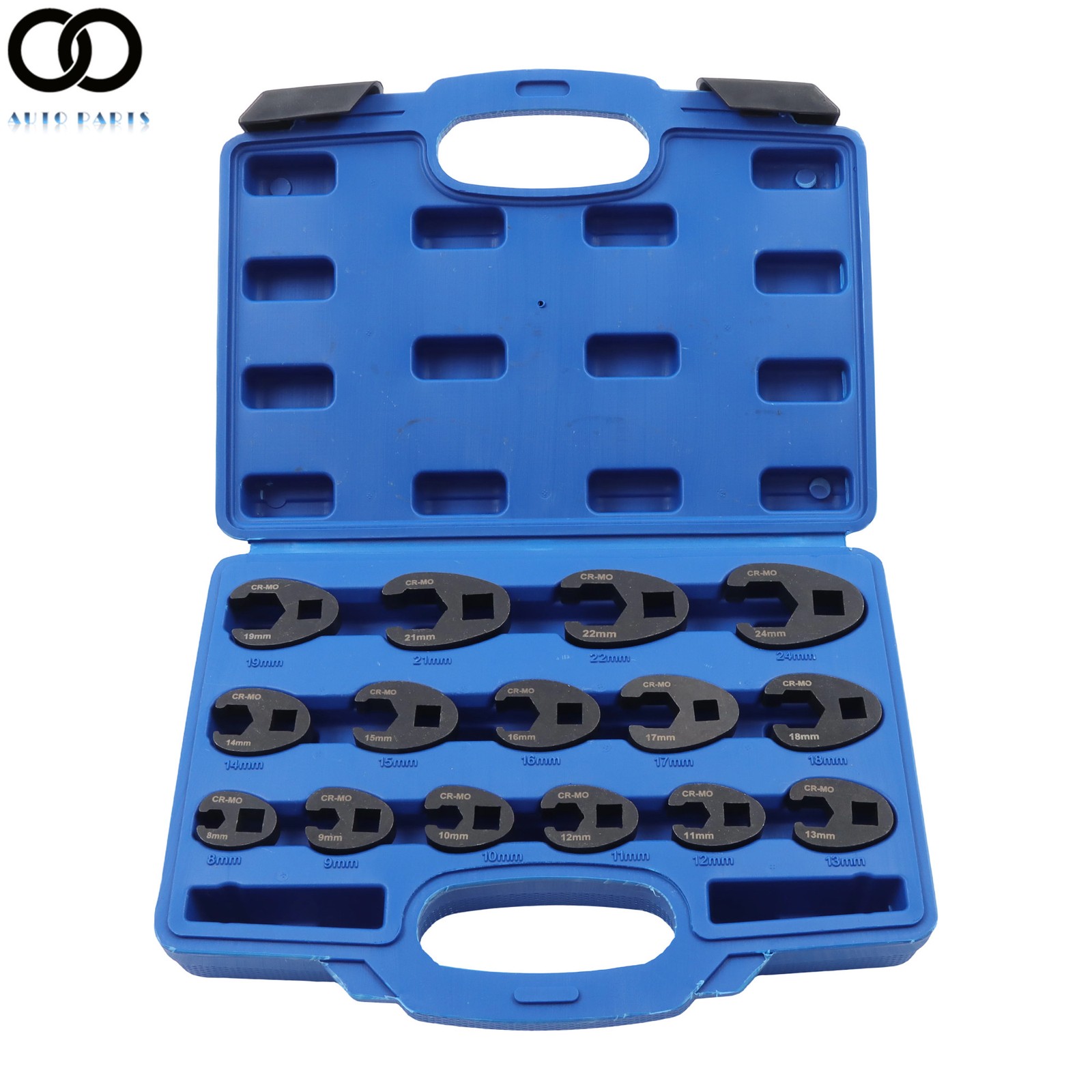 15PCS Crows Foot Wrench Set 1/2″ and 3/8” Drive Flare Nut Crowfoot Wrench Set