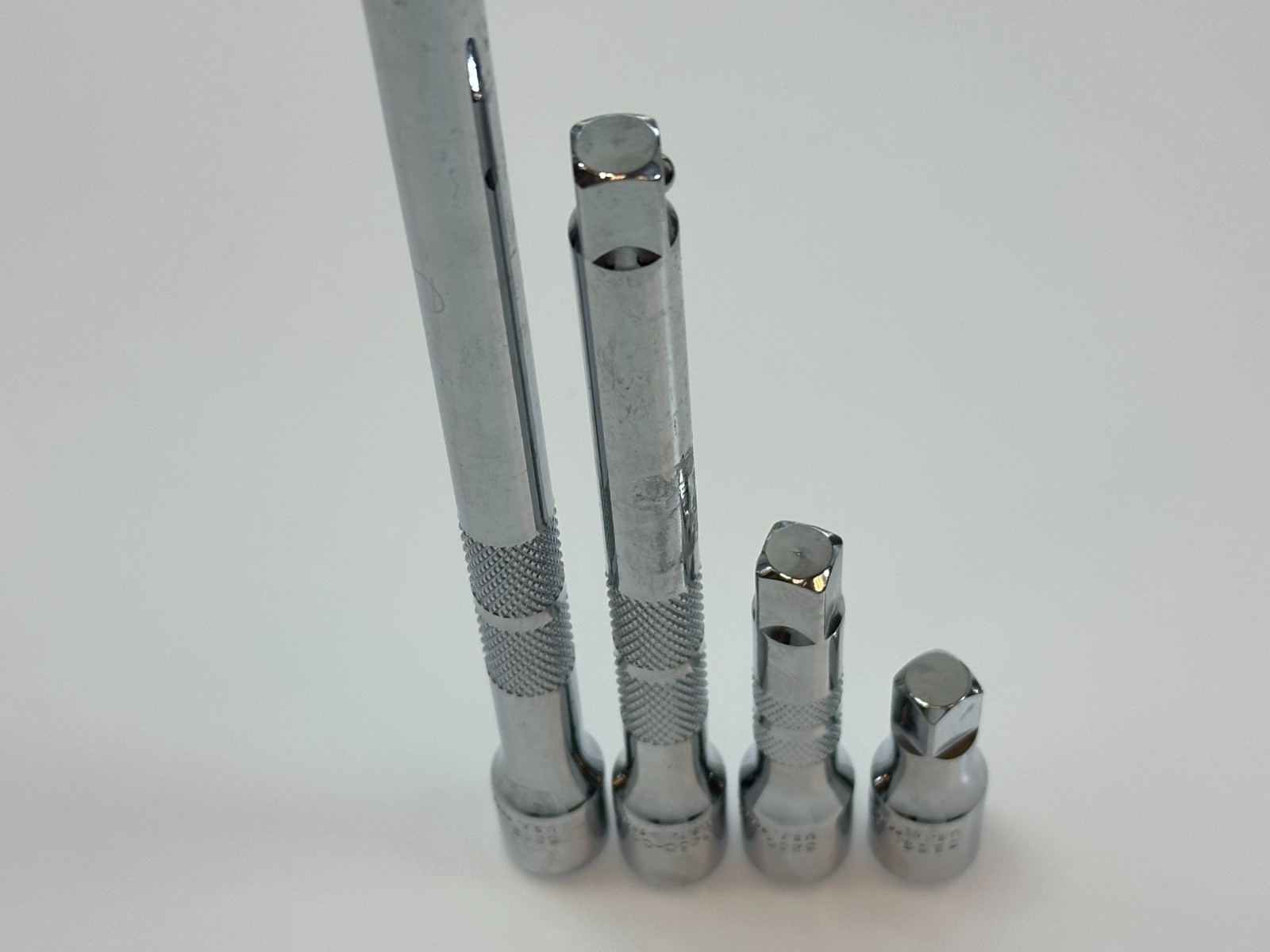 🇺🇸 NEW Proto Tools USA 4pc 3/8” Drive Knurled Extension Set 1-3/4″ to 12″ Long