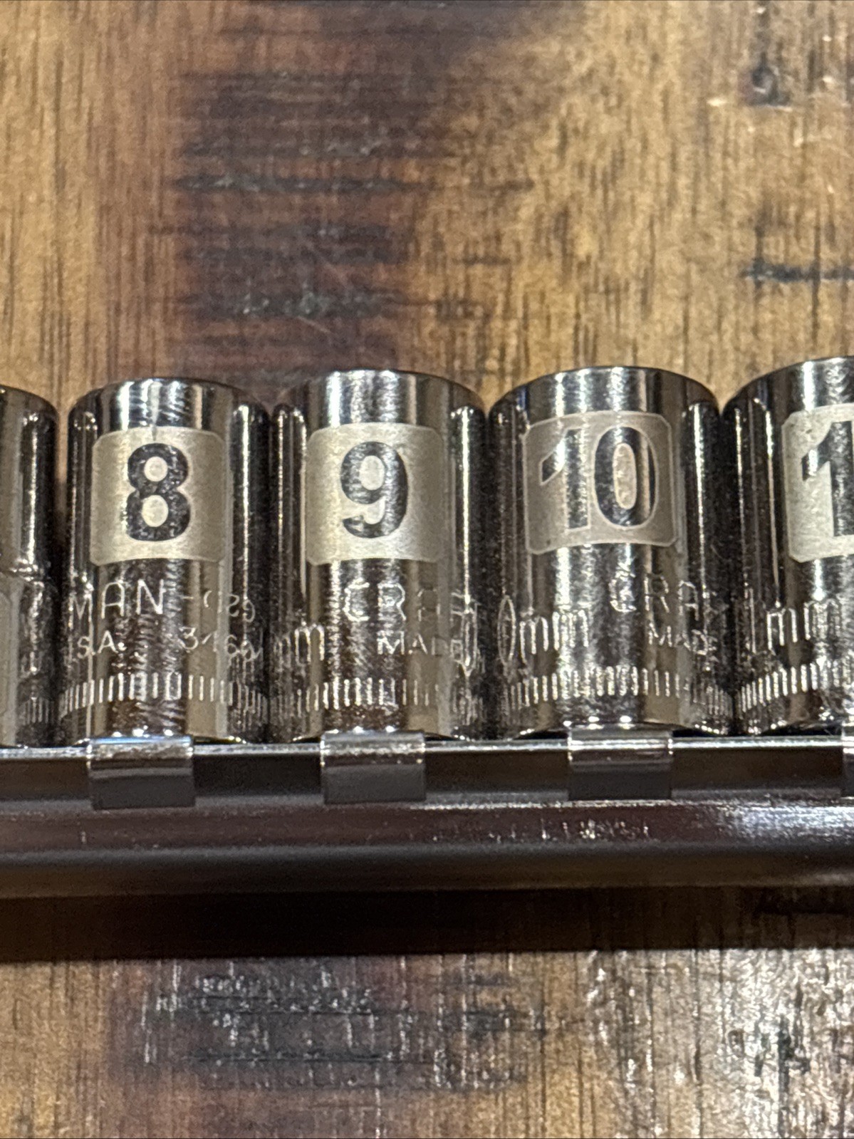 Craftsman 1/4” Laser Shallow Socket Set 4mm – 14mm 1/4” Drive 6pt 12pc USA NOS