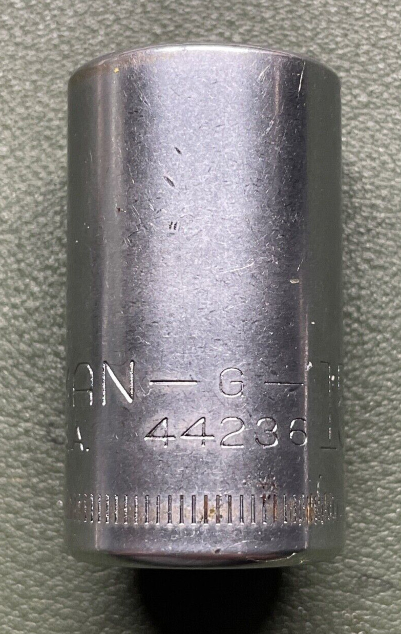 Craftsman 15mm x 1/2″ Dr Socket, 12 pt. G 44236 Made in USA