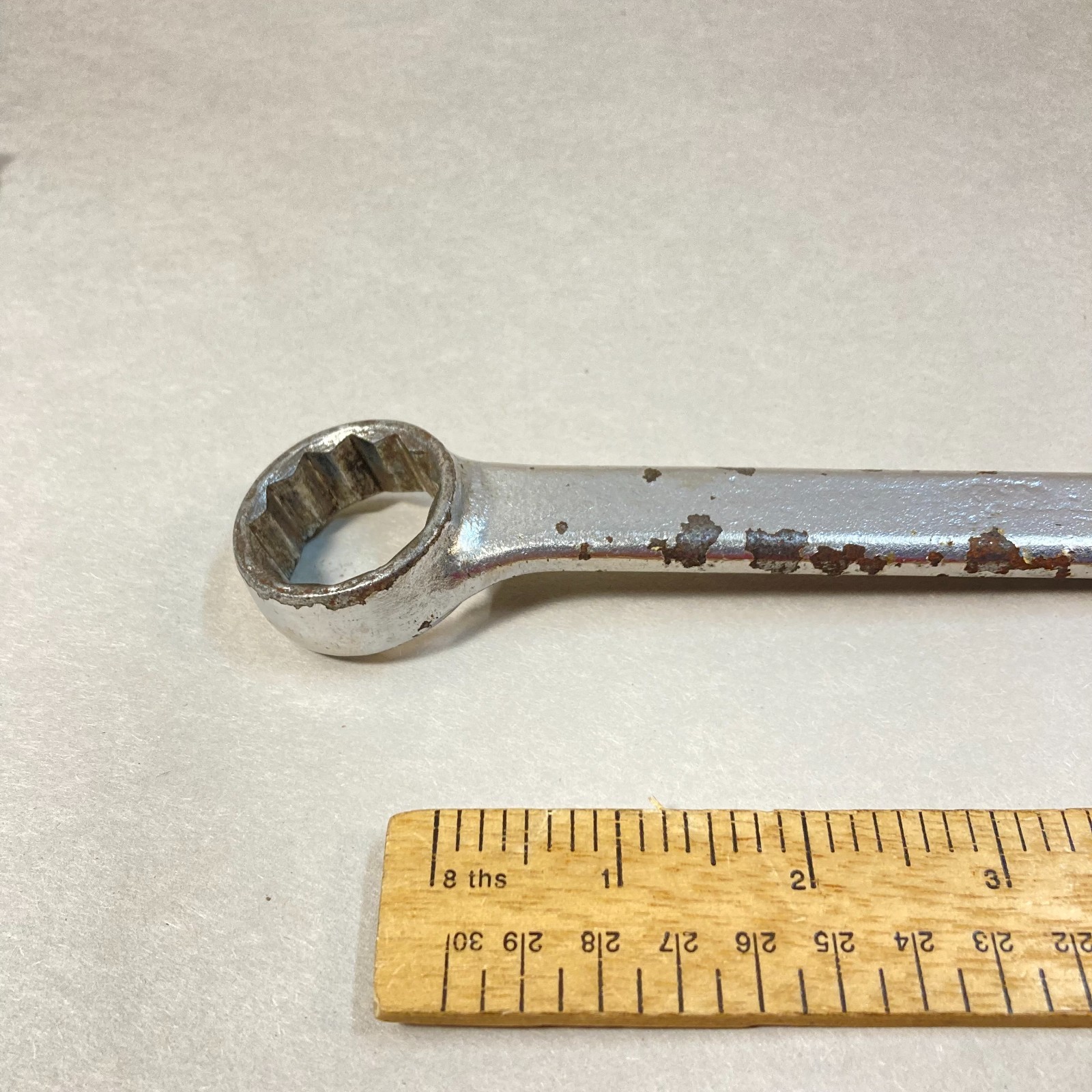 Fairmount 1-1/16″-7/8″ Wrench Box End Long Flat Handle 12 Point SAE #7034 USA