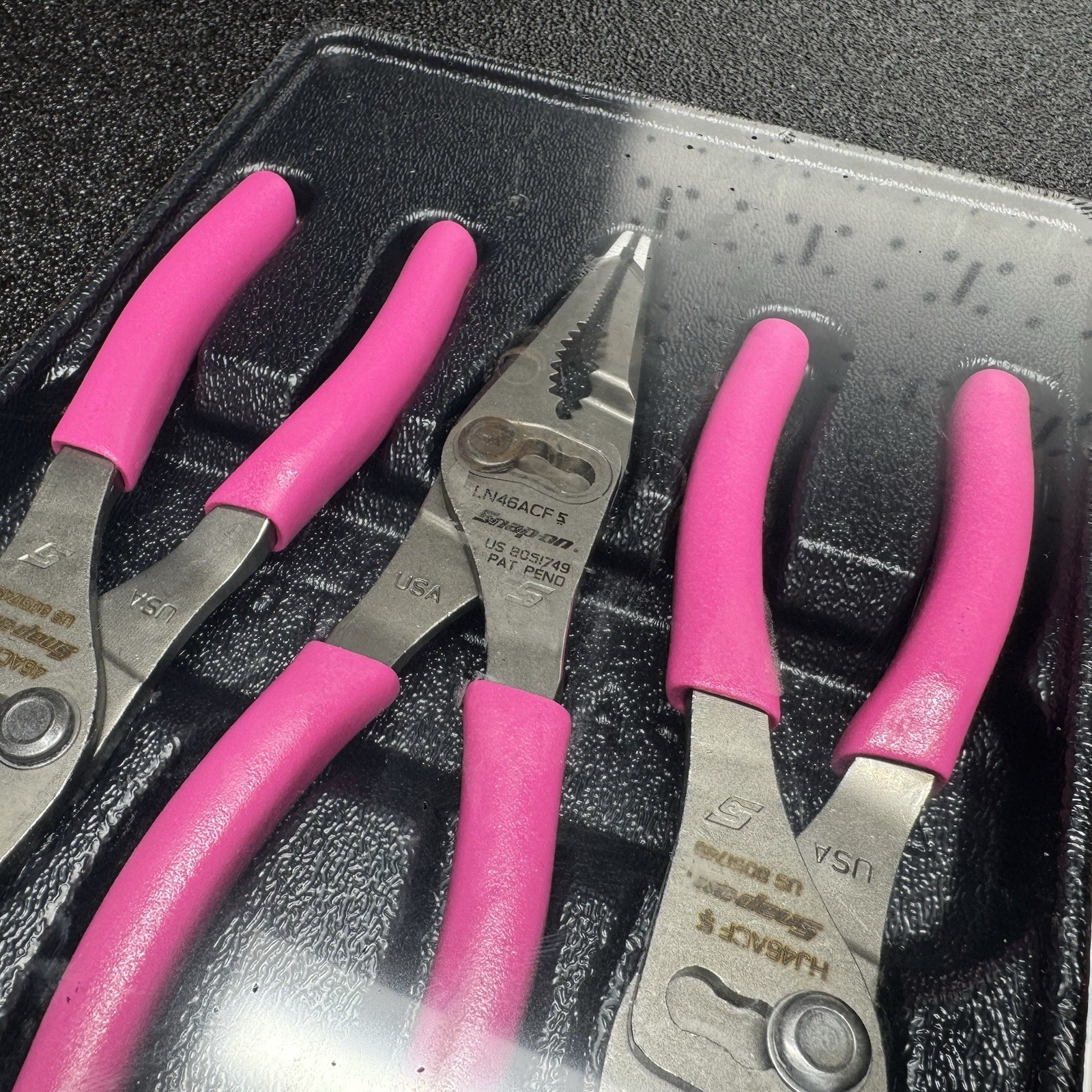 Snap-on Tools LIMITED ELECTRIC PINK Pliers Set PL347ACFEP PL346ACFEP PL344BCFEP