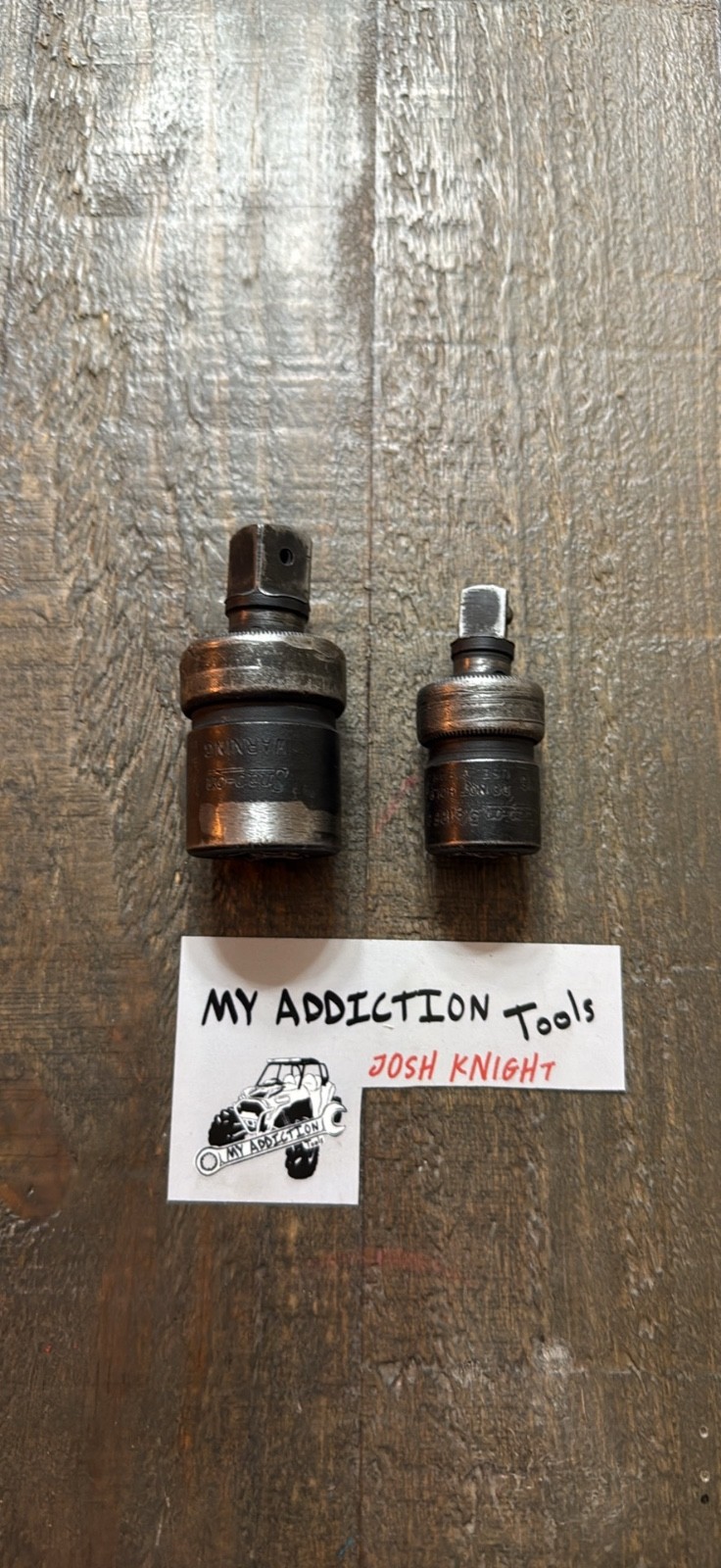 Snap on 3/8” and 1/2” universal impact swivels 1/2”-IP80 3/8”-IPF800