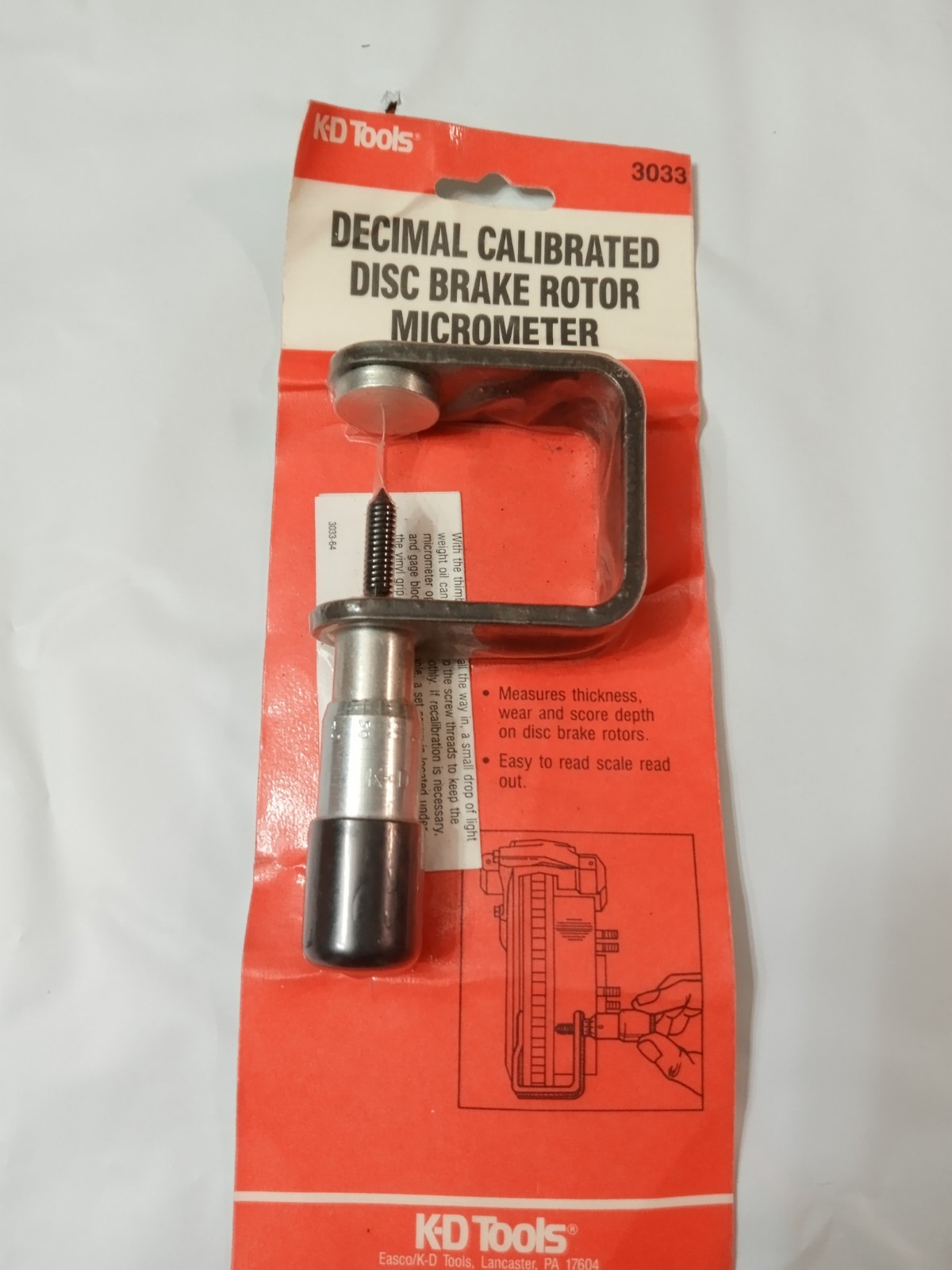 KD TOOLS 3033 Disc Brake Rotor Micrometer NEW