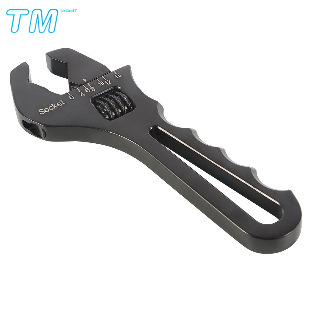 Aluminum 3AN 4AN-16AN Adjustable Wrench Tool Spanner For Hose End Fitting Black