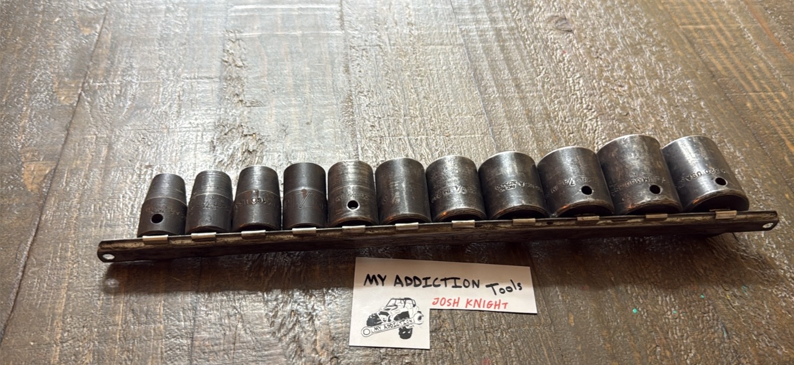 Snap on 1/2” drive SAE shallow impact socket set no owner markings great working