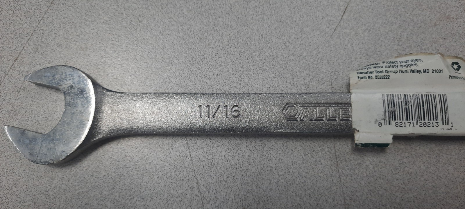 ALLEN 11/16-in Combination Wrench 12-Point 20213 Made in USA NOS
