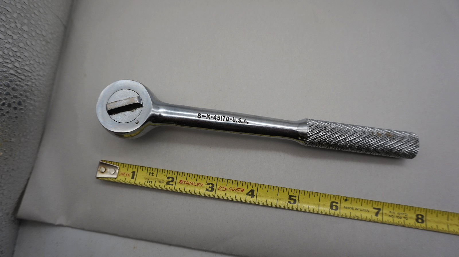 S-K Tools USA #45170 RH Knurled Grip 3/8″ Drive 7.5″ Ratchet – FREE SHIPPING