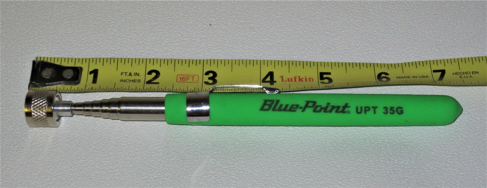 Snap-on’s BLUE POINT MAGNETIC PICK UP TOOL UPT35 *GREEN* TELESCOPING TO 33″ *NEW