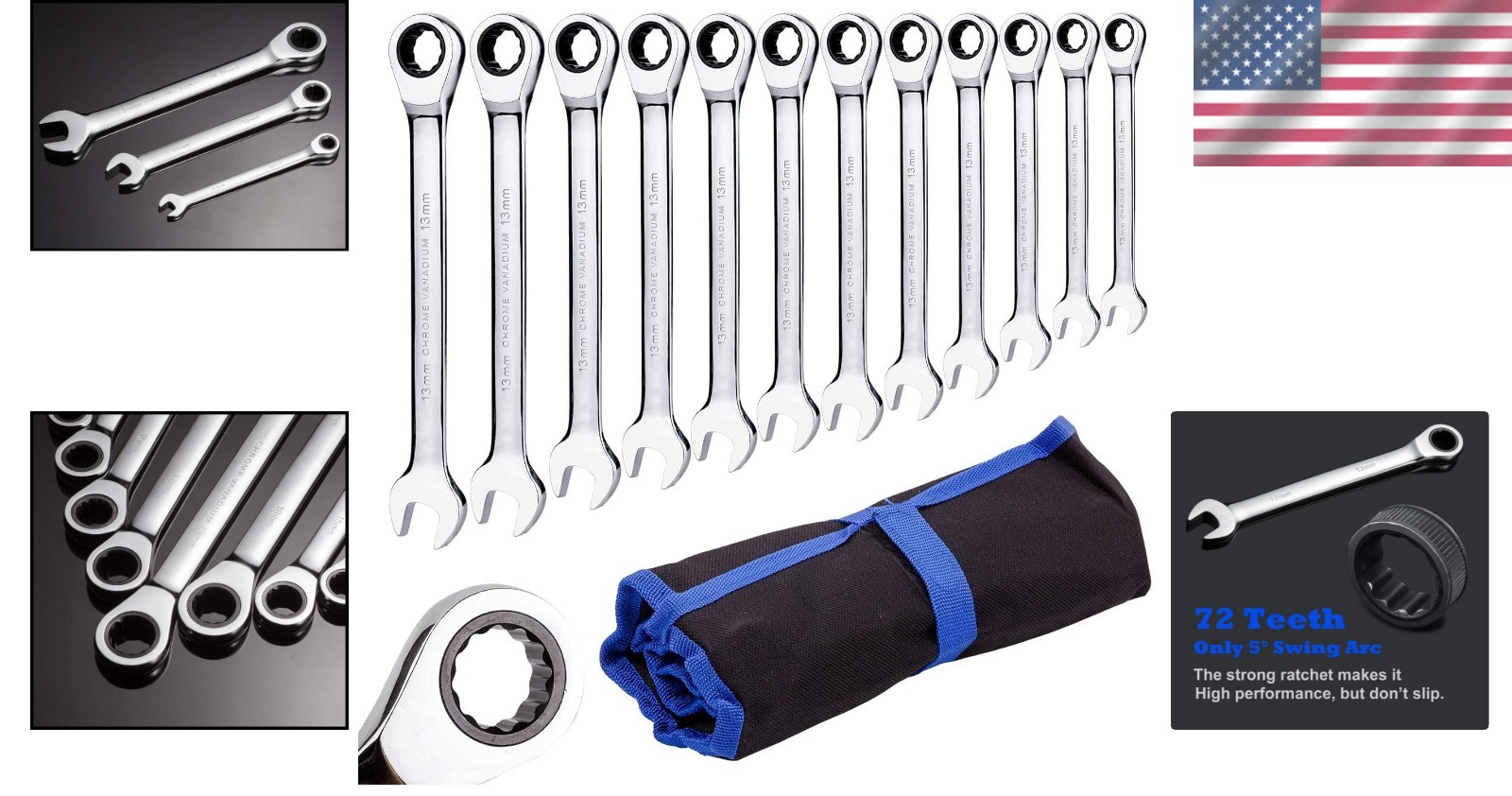 Ratchet Spanner Set