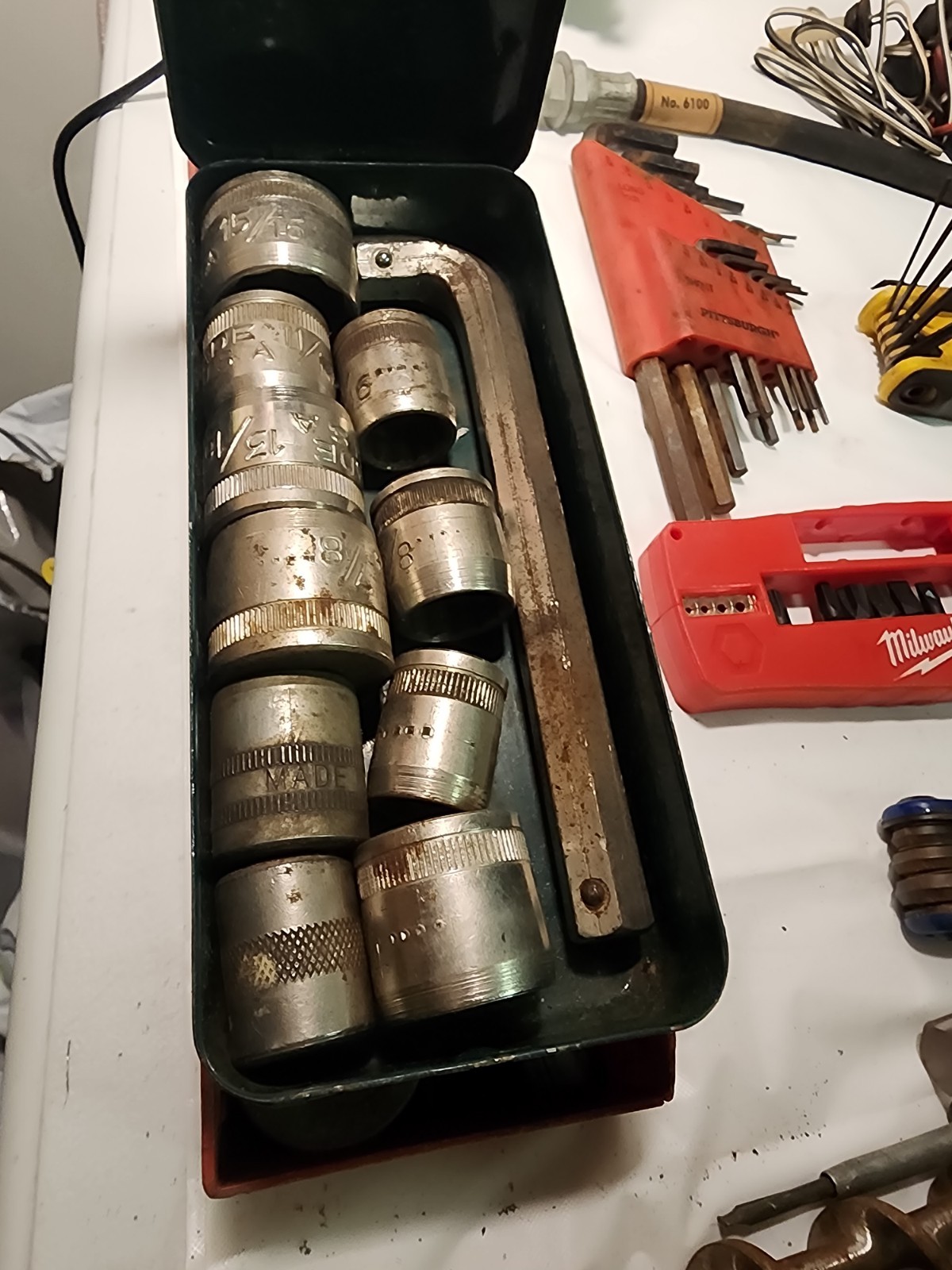 Vintage Tools, Sockets, Wrench, Multipurpose Bits, Wrenches, 10lb Lot,