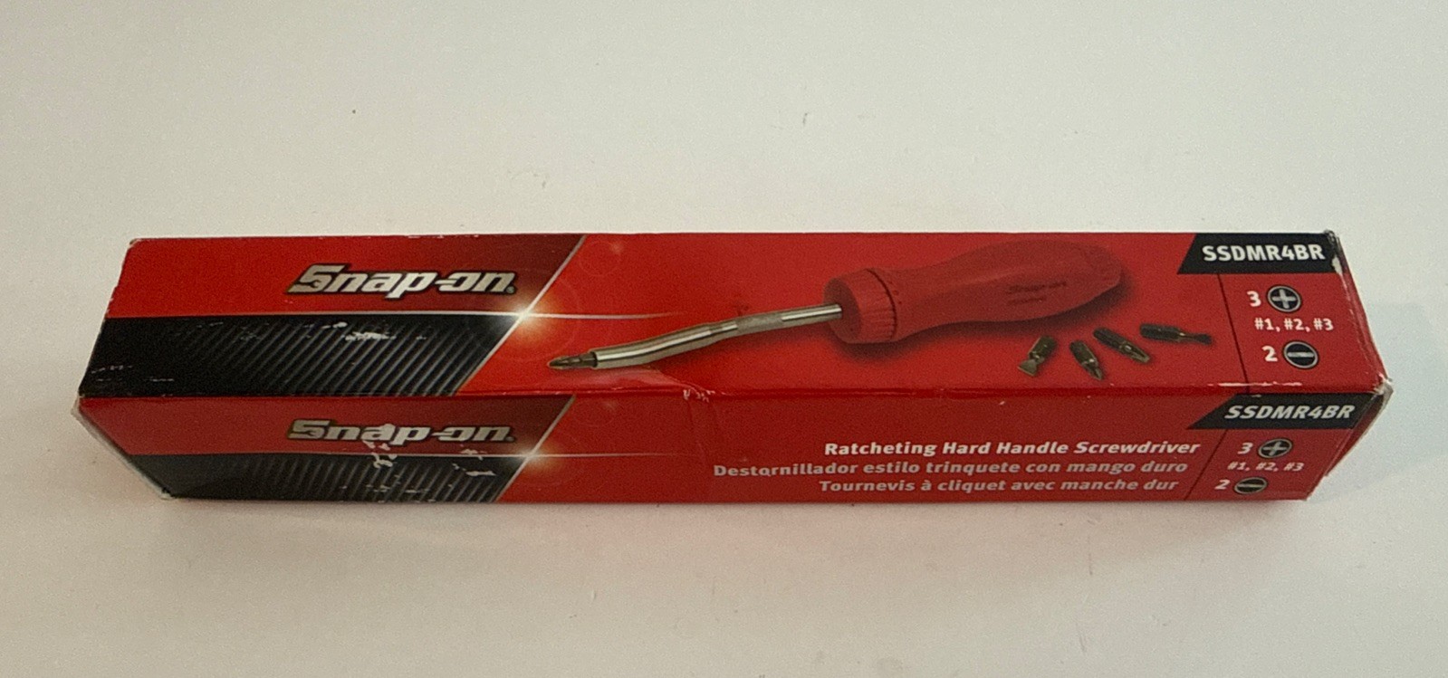 NEW Snap-on Ratcheting Screwdriver SSDMR4BR *RED HARD HANDLE* NEW IN BOX!