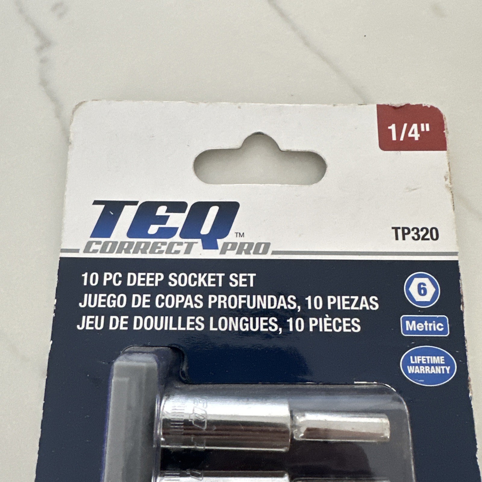 TEQ Correct Pro TP320 10 Pc. Deep Socket Set 1/4″ Drive Socket 4-13mm Metric New