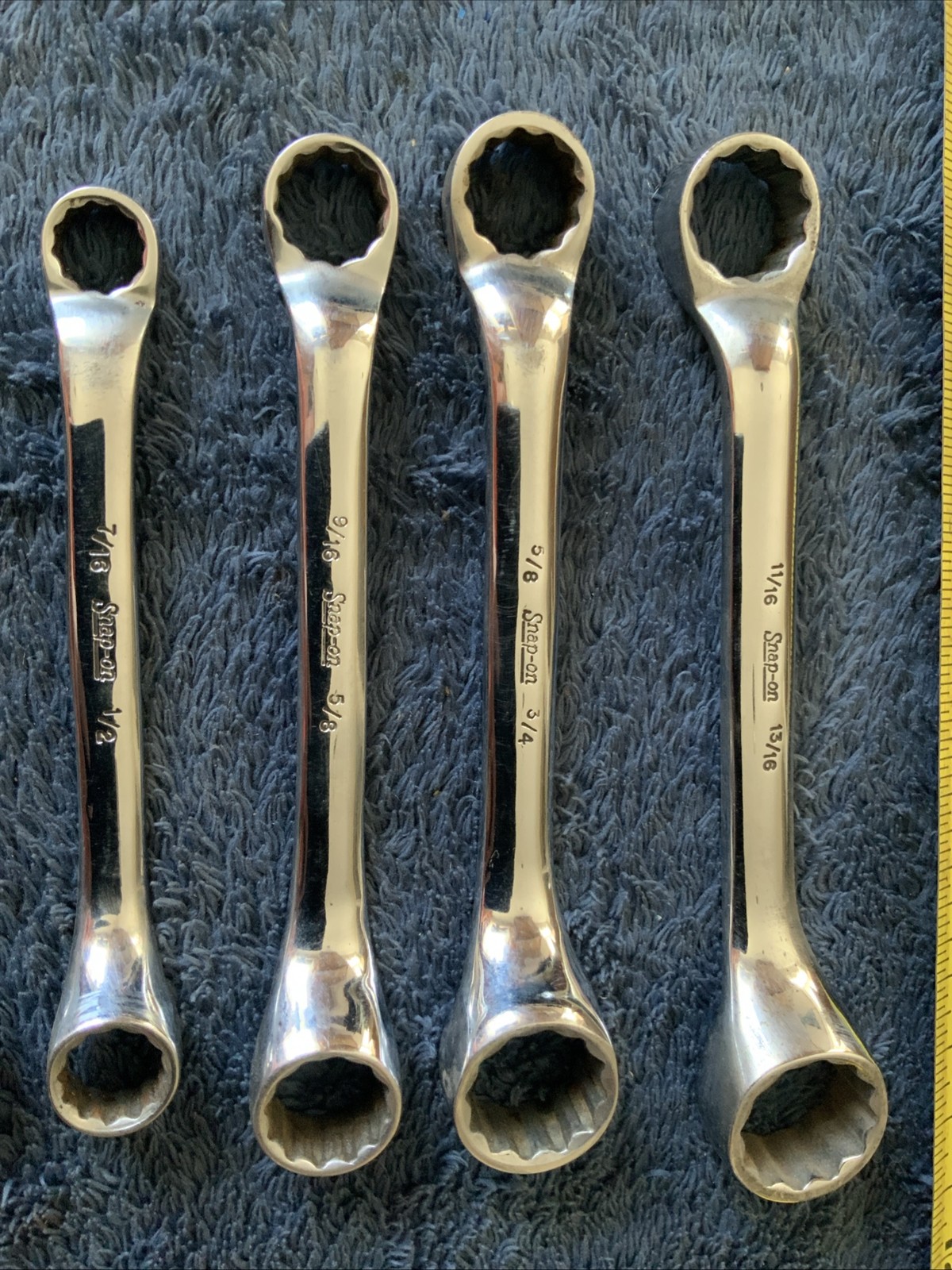 Snap On 5pc 10 Degree Offset Box End Wrench Set…Sae….pics For Sizes……aaa