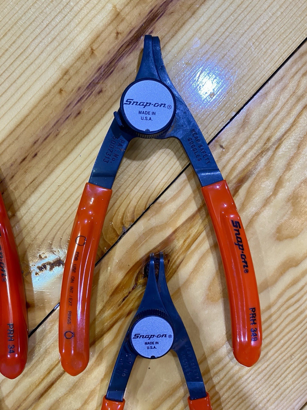 Snap-On 4pc convertible Snap ring pliers set PRH129, PRH349, PRH34 & PRH12