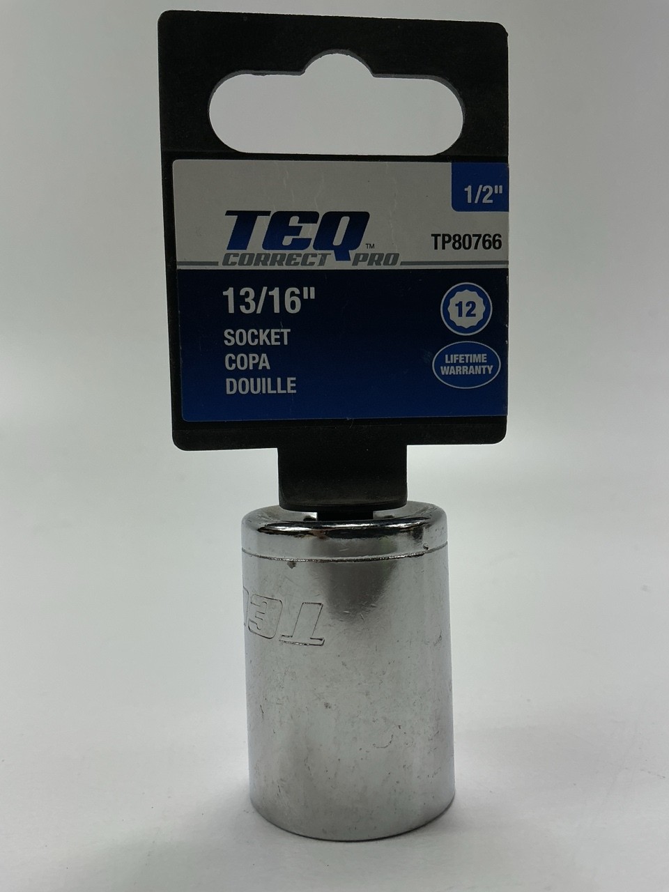 TEQ TP80766 1/2″ Drive, 12-Point Socket 13/16″ SAE