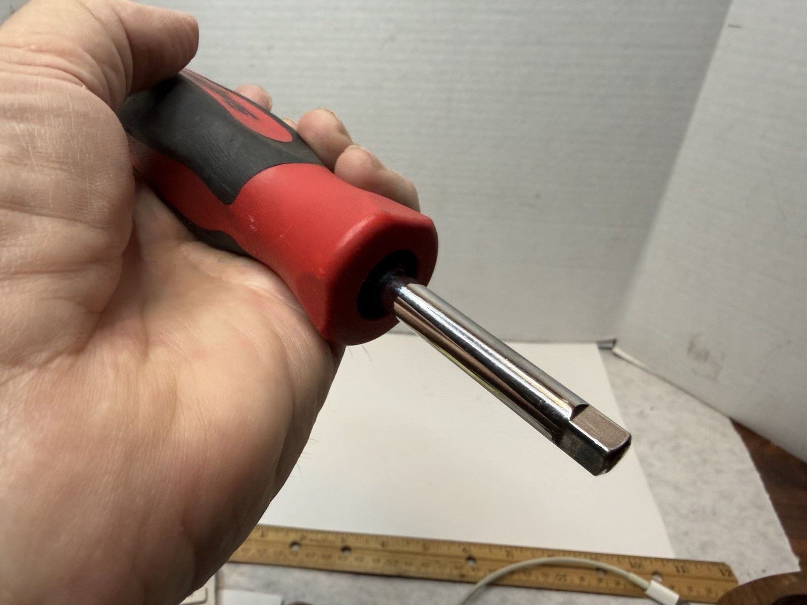 Snap On Tools 1/4″ Shank Driver SGT4B Soft Grip Red Black