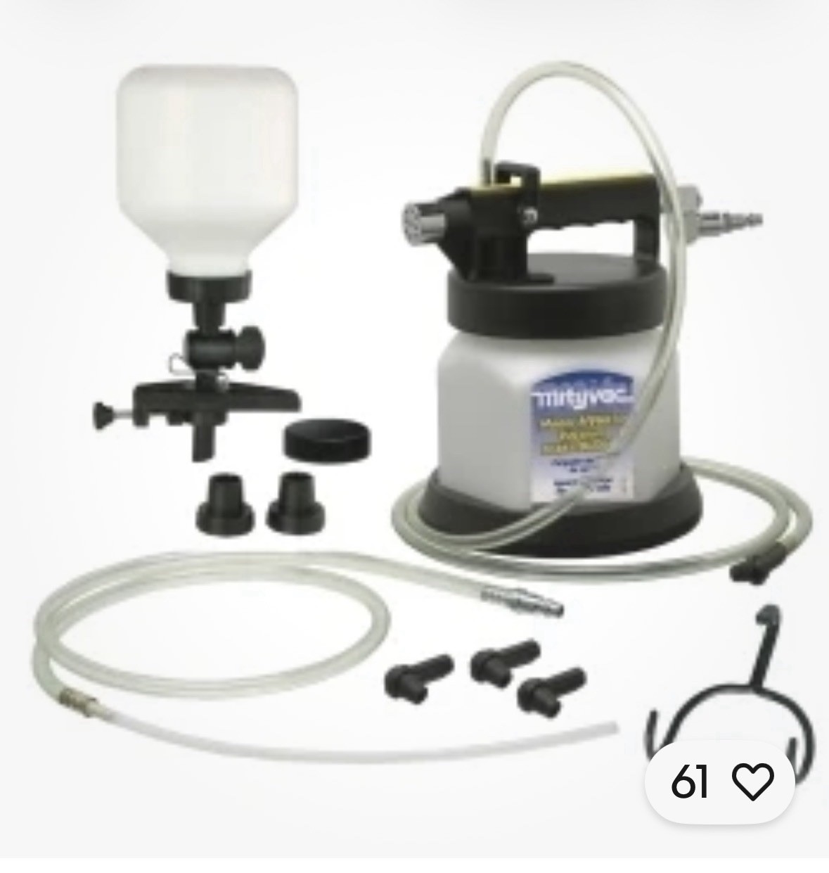 Mityvac Universal Air Powered Brake Bleeder Bleeding Pump Kit