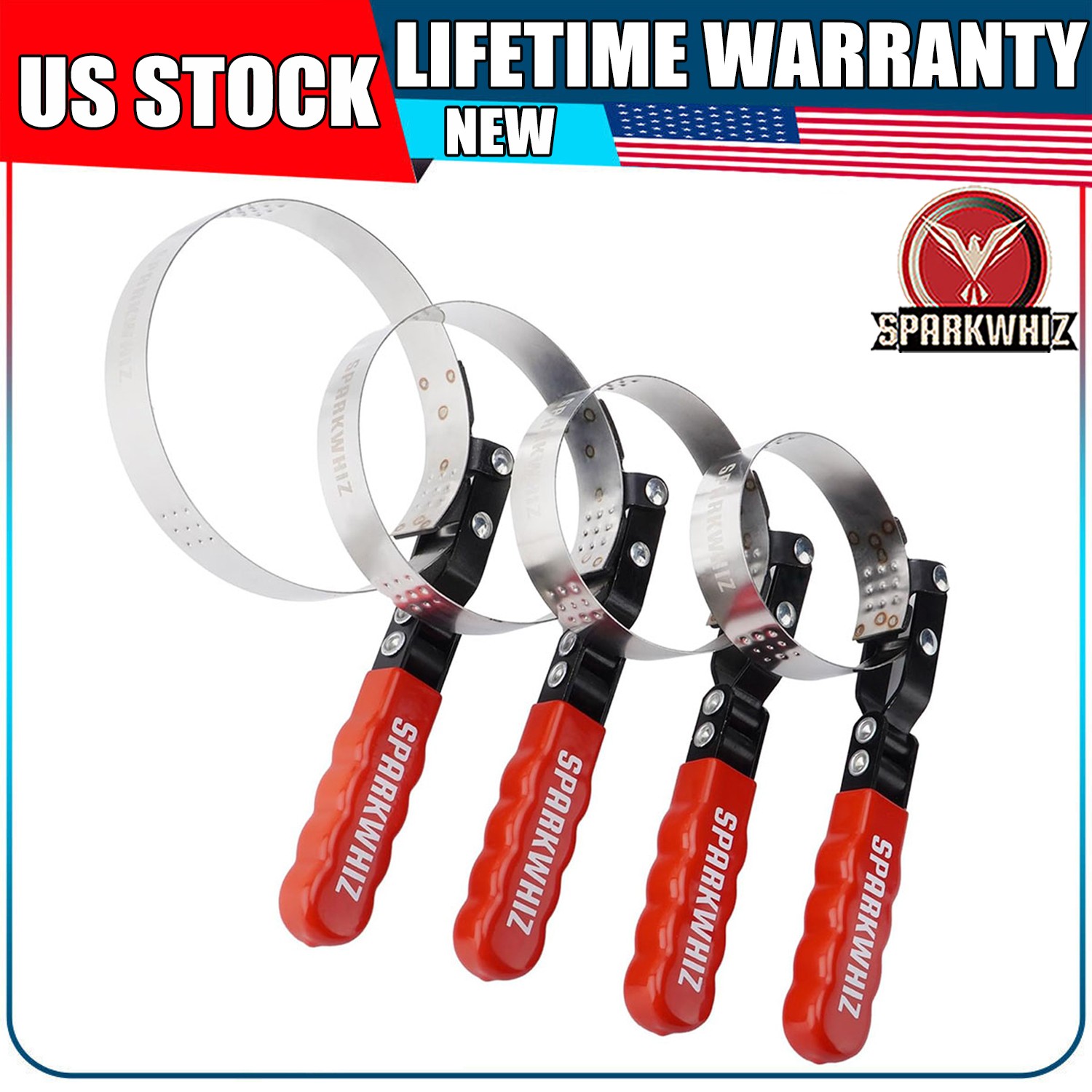 SPARKWHIZ Swivel Oil Filter Wrench Remover Removal Installer Set 2-3/4″ – 5-1/4″