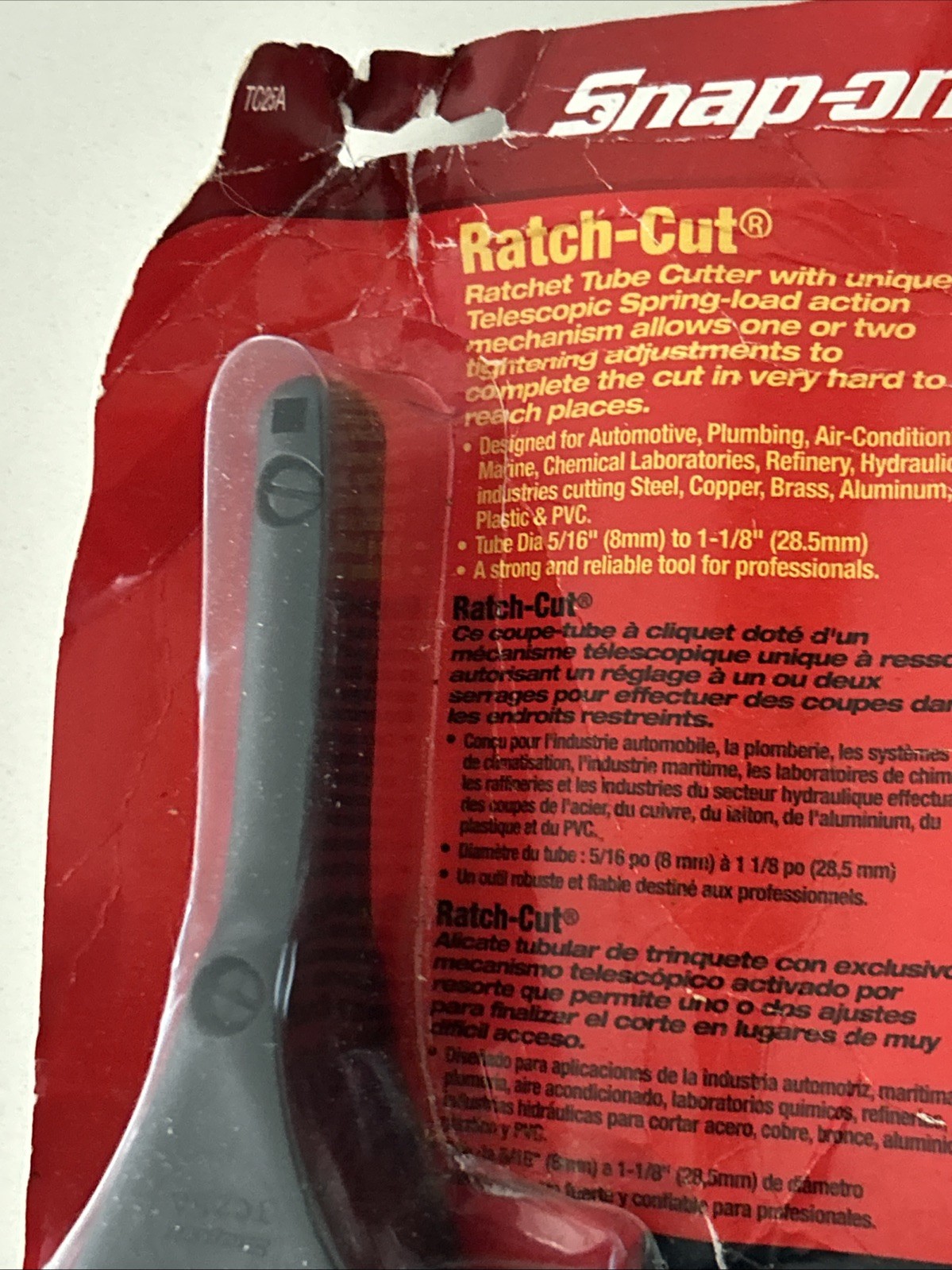 Snap On Ratcheting Tubing Cutter Cuts Steel Cu Al PVC 5/16″ To 1-1/8″