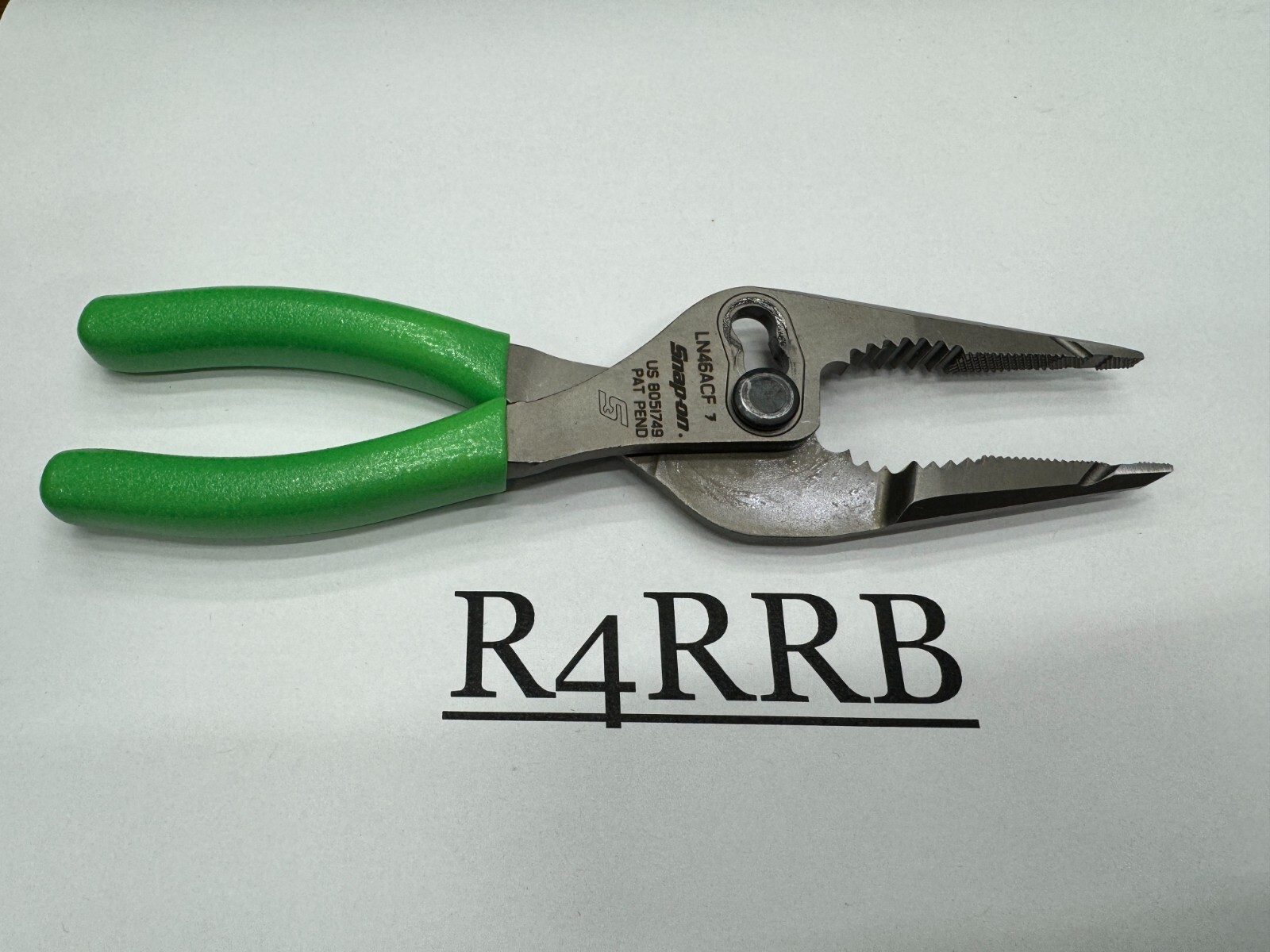 Snap-on Tools USA NEW STYLE GREEN 7″ Long Nose Slip Joint COMBO Pliers LN46ACFG