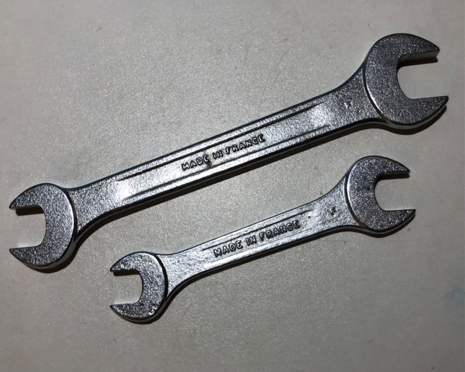 Renault vintage tool kit spanners 11-13mm and 14-17mm made in France