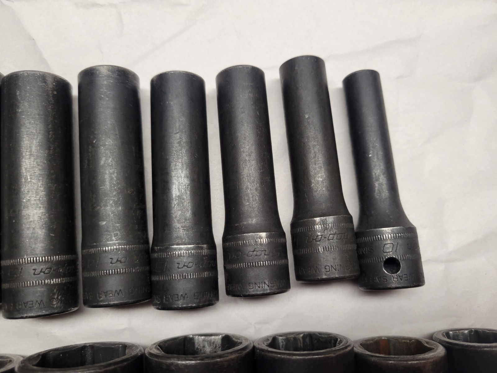 Snap On 20pc 1/2 Drive Impact 6pt Deep Socket Set SIMM METRIC SERIES