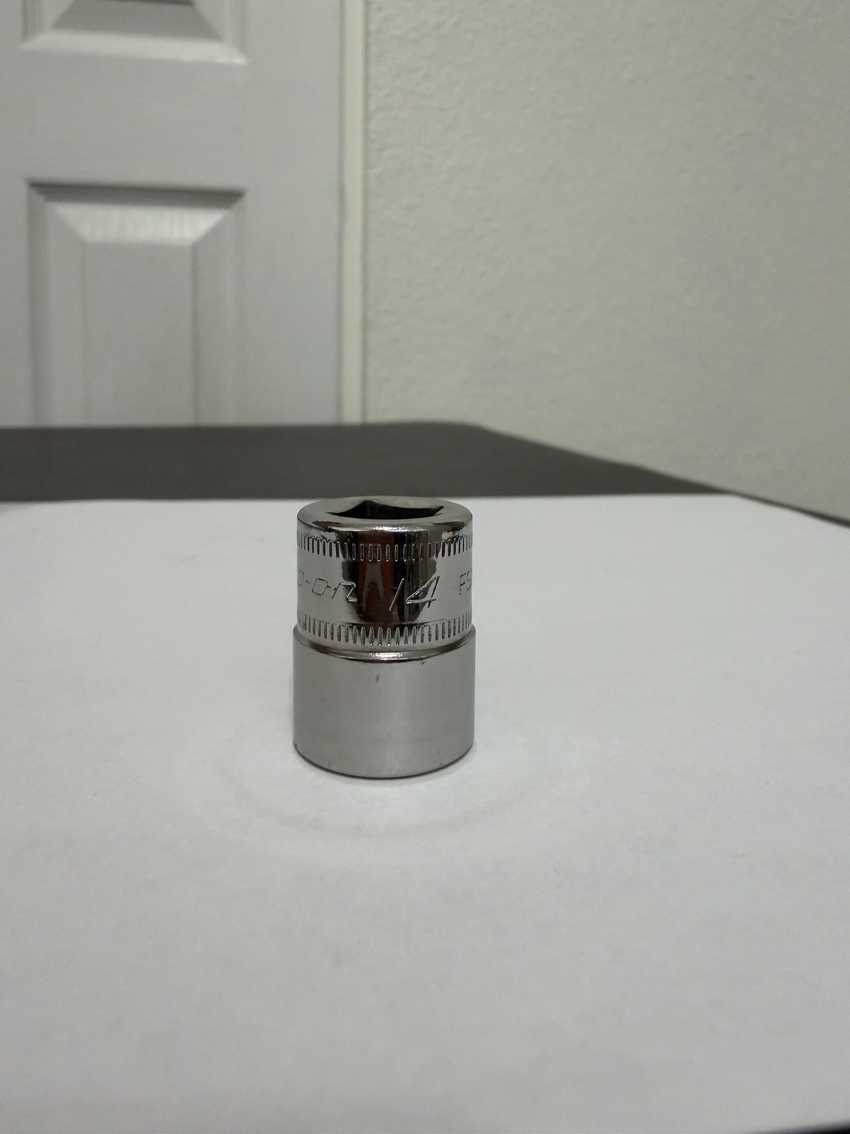 Snap-On Tools 3/8″ Dr. 14mm Metric 6 Point Shallow Chrome Socket FSM141 USA