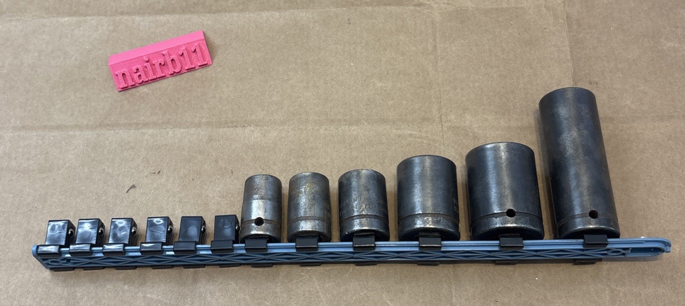 Cornwell Impact Sockets 6 Pieces Mechanics Tools USA 22mm, 27, 24, 18, 16, 14 mm