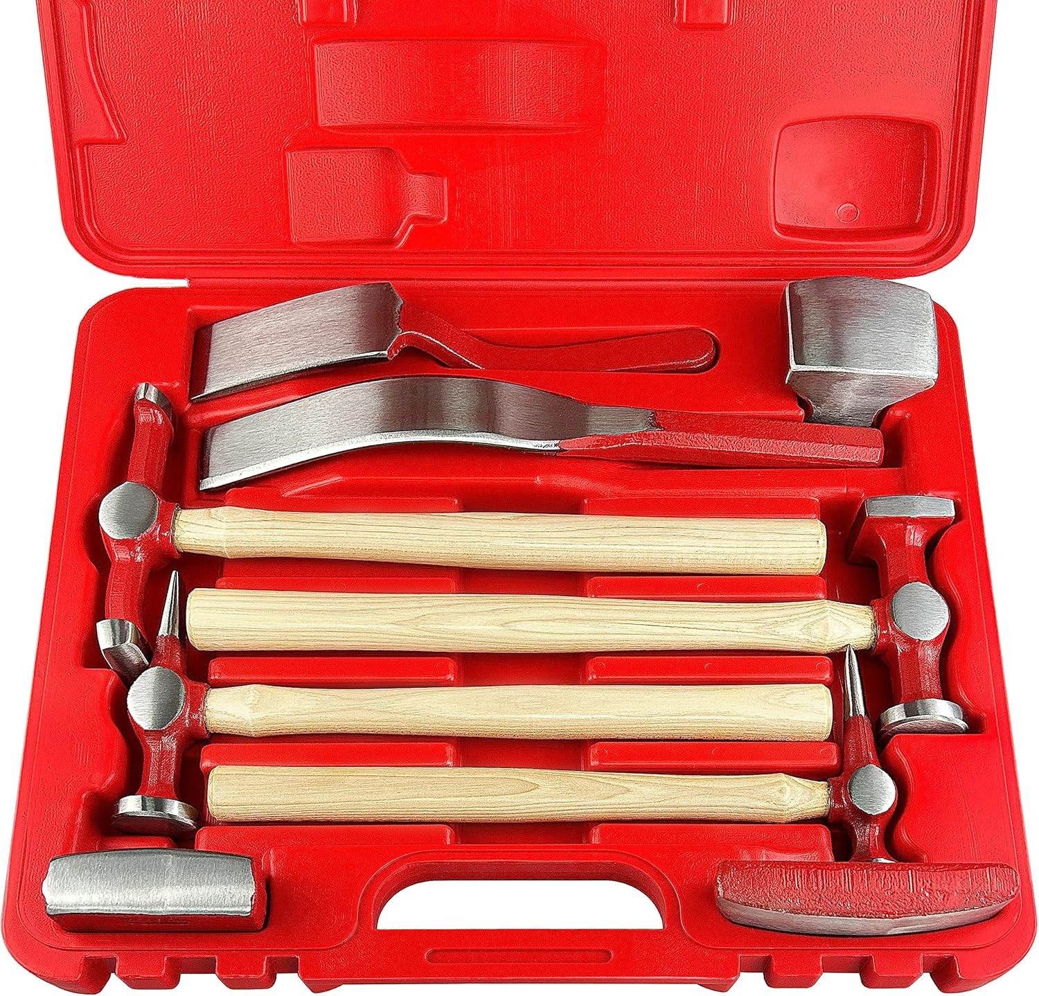 C&T 9 Piece Heavy Auto Body Repair Tool Hammer Dolly Set, Car 9PC