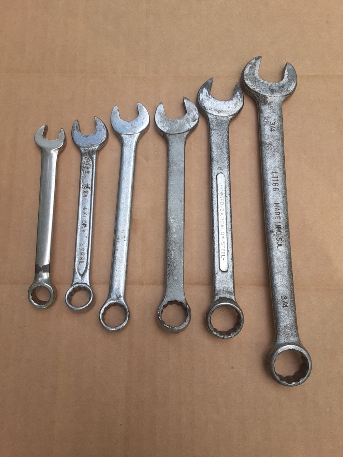 6 Piece SAE Combination Wrench Set/ Multiple Brands 7/16-3/4″