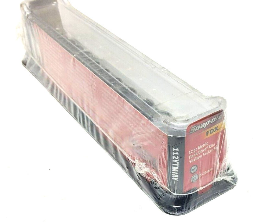 New Snap-on™ 1/4″ drive 5 thru 15 mm 6-point Shallow FDX Socket Set 112YTMMY