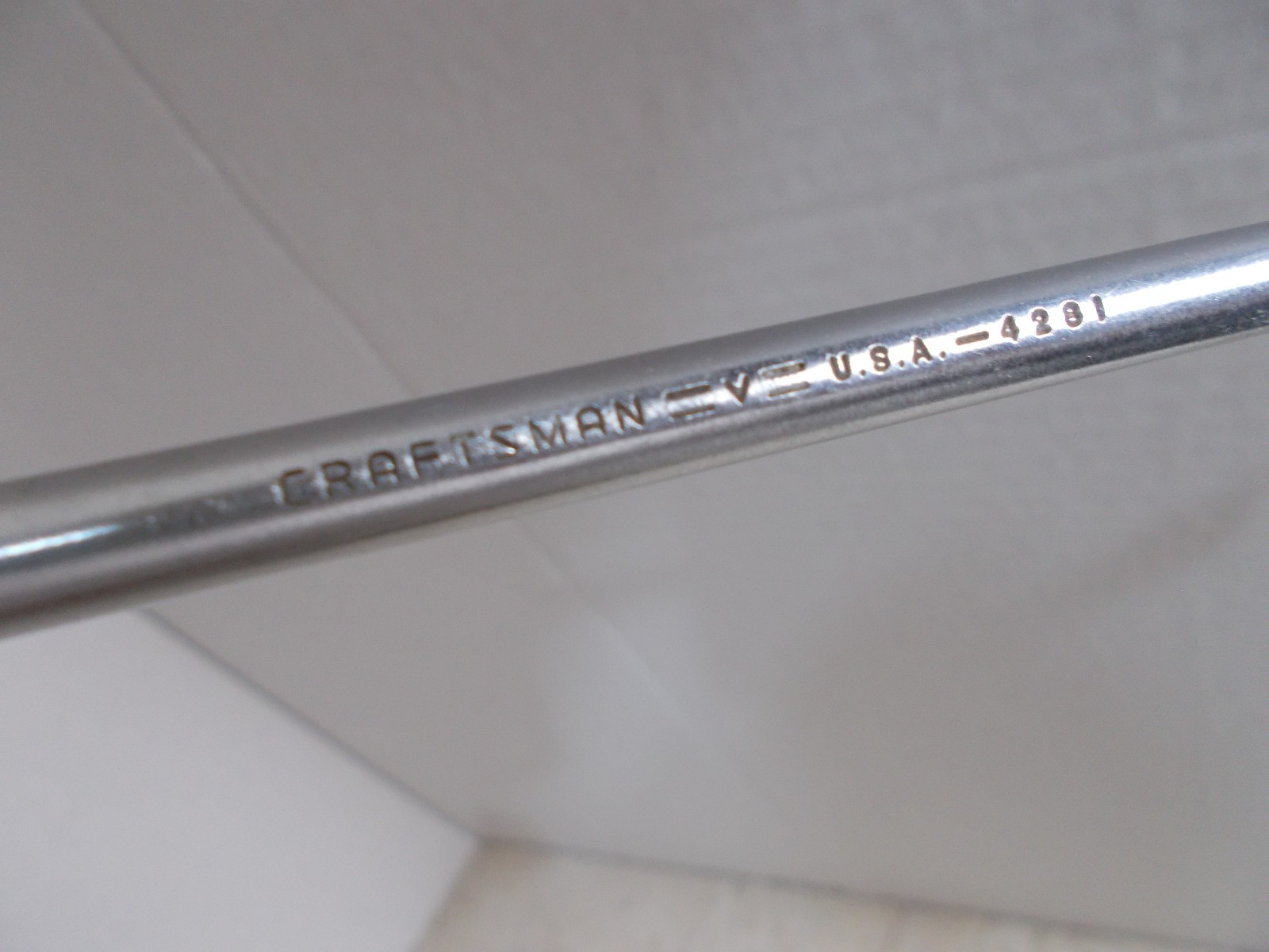 Vintage Craftsman 1/4 Drive Speed Handle Wrench 4281 V Series 15.5″ Long (A-1)