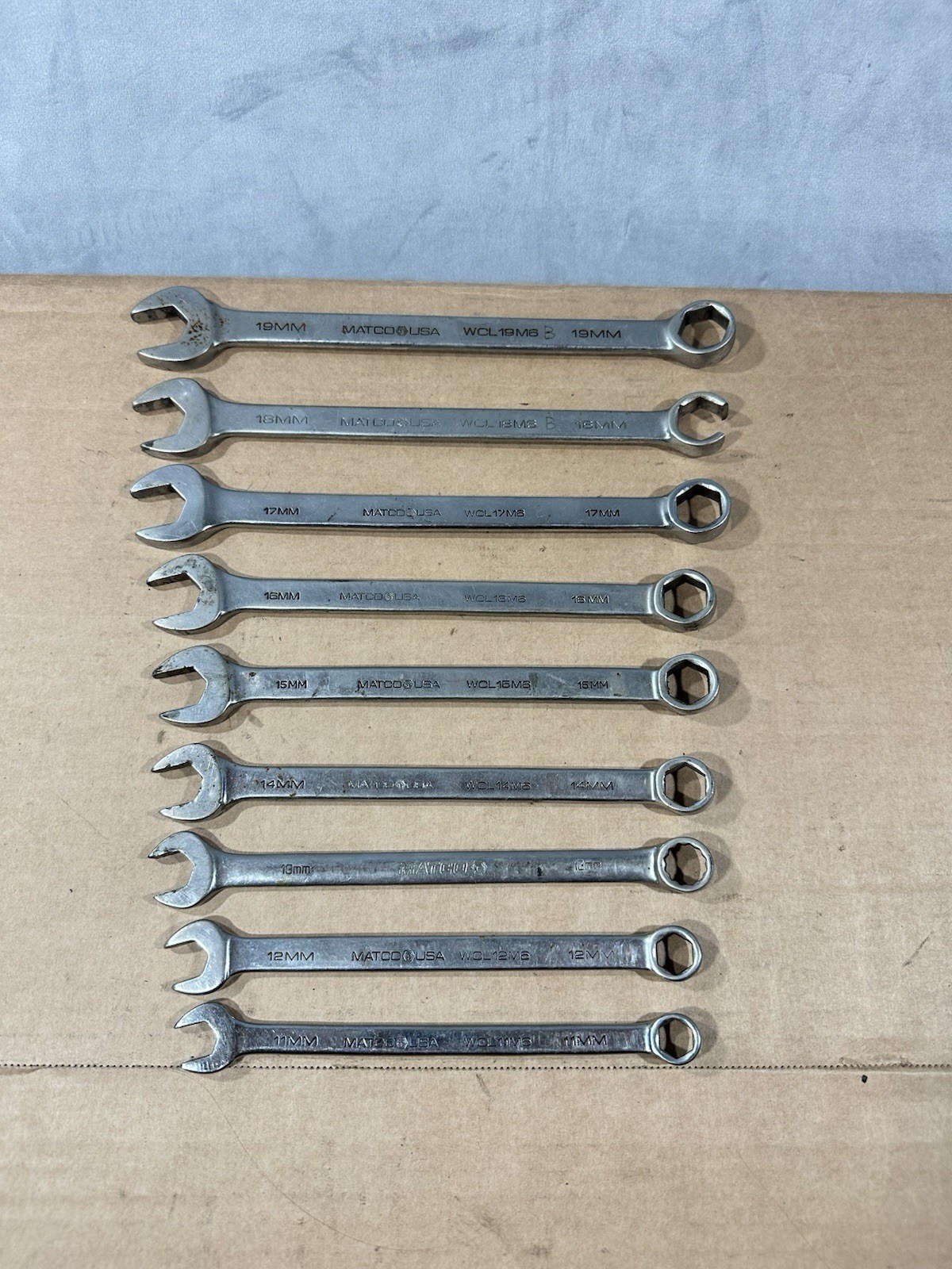 Matco Wrench Set Metric Set 9pcs WCL 11MM – 19MM USA Made
